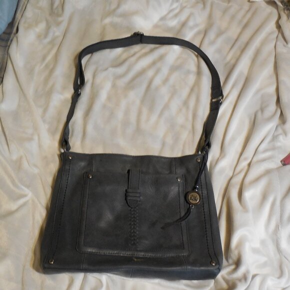 The Sak Bags The Sak Heritage Leather Crossbody Medium Zipper Gray Shoulder Purse Poshmark